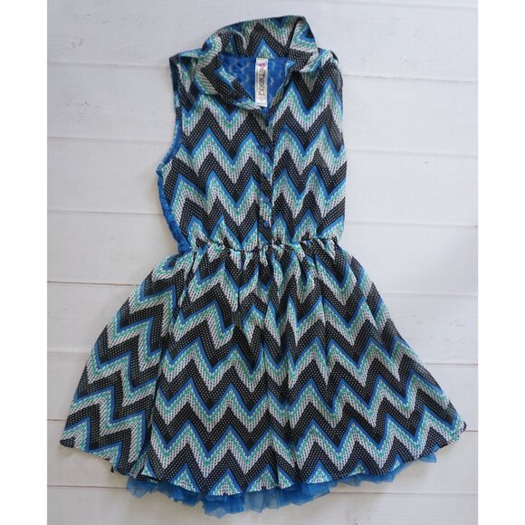 Knitworks Girls Chevron Dress - Size 14 - Picture 1 of 8